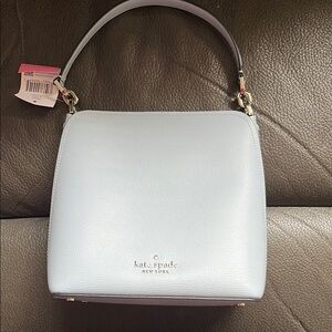 Kate Spade ocean fog light blue bucket bag
